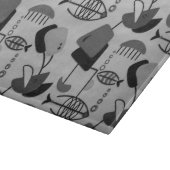 Planche À Découper Tableau de coupe noir et blanc Motif atomique (Coin)