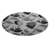 Planche À Découper Tableau de coupe noir et blanc Motif atomique (Coin)