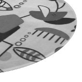 Planche À Découper Tableau de coupe noir et blanc Motif atomique (Coin)