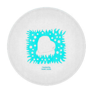 Planche À Découper Tableau de coupe ronde du coeur des neiges d'hiver