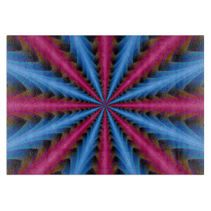 Planche À Découper Tableau de découpe 16 segments en rose et bleu