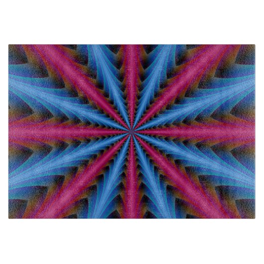 Planche À Découper Tableau de découpe 16 segments en rose et bleu (Devant)