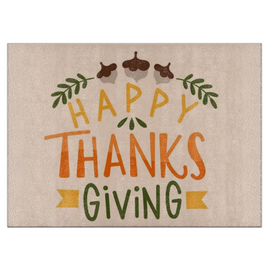 Planche À Découper Tableau de découpe bon thanksgiving (Devant)