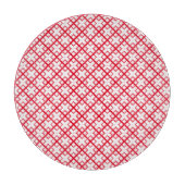 Planche À Découper Tableau de découpe - Carrés entrelacés en rouge (Devant)