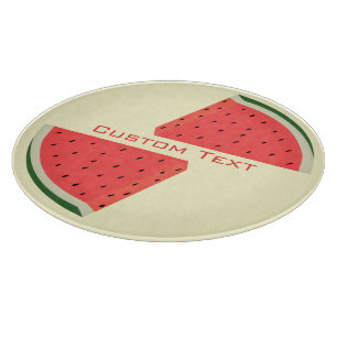 Planche À Découper Tableau de découpe de pastèque texte personnalisé