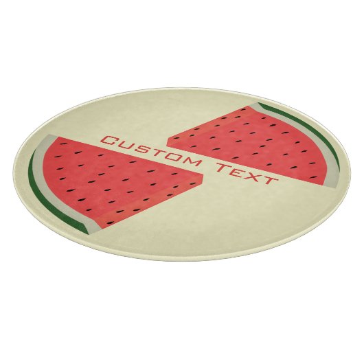 Planche À Découper Tableau de découpe de pastèque texte personnalisé (Coin)