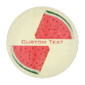 Planche À Découper Tableau de découpe de pastèque texte personnalisé (Devant)