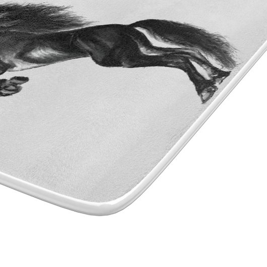 Planche À Découper Tableau de découpe du cheval dressé avec texte per (Coin)