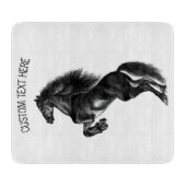 Planche À Découper Tableau de découpe du cheval dressé avec texte per (Devant)