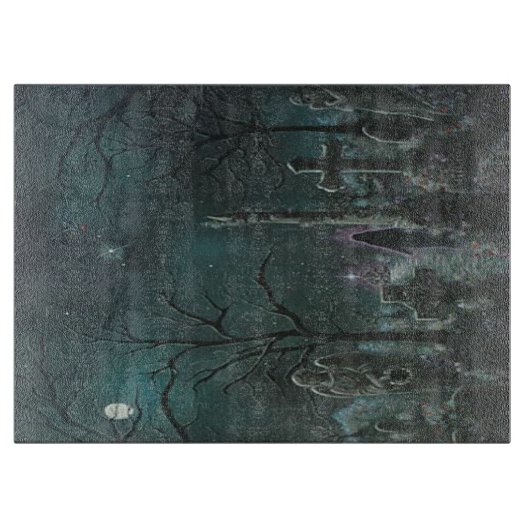 Planche À Découper Tableau de découpe fantôme de cimetière (Devant)