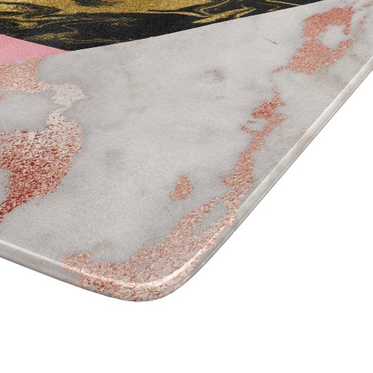 Planche À Découper Tableau de découpe géométrique Motif en marbre (Coin)