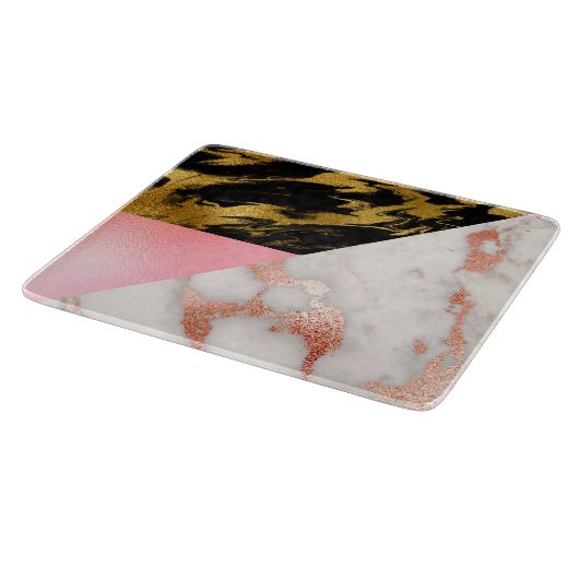 Planche À Découper Tableau de découpe géométrique Motif en marbre (Coin)