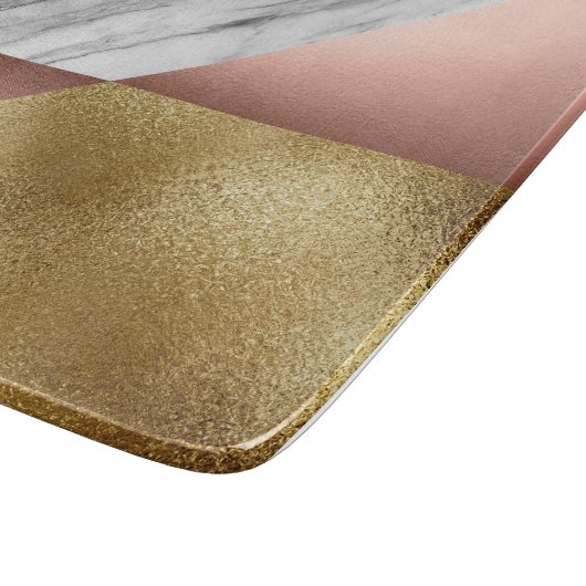 Planche À Découper Tableau de découpe géométrique Motif en marbre (Coin)