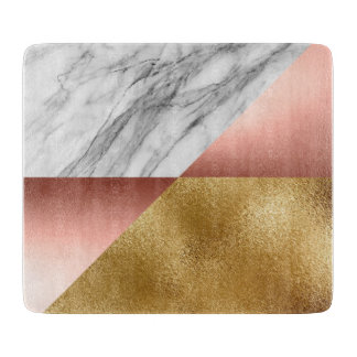 Planche À Découper Tableau de découpe géométrique Motif en marbre