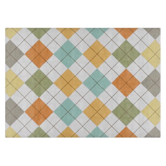 Planche À Découper Tableau de découpe Motif de diamant rétro (Devant)