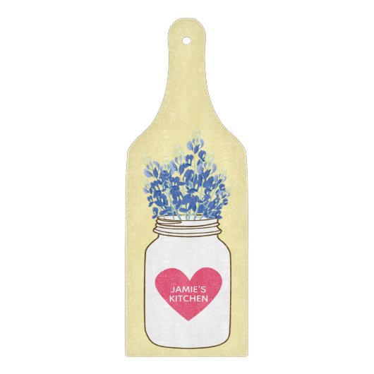 Planche À Découper Tableau de découpe personnalisé avec bleuets (Devant)