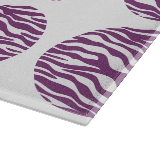 Planche À Découper Tableau de découpe Pois d'impression Zebra (Coin)