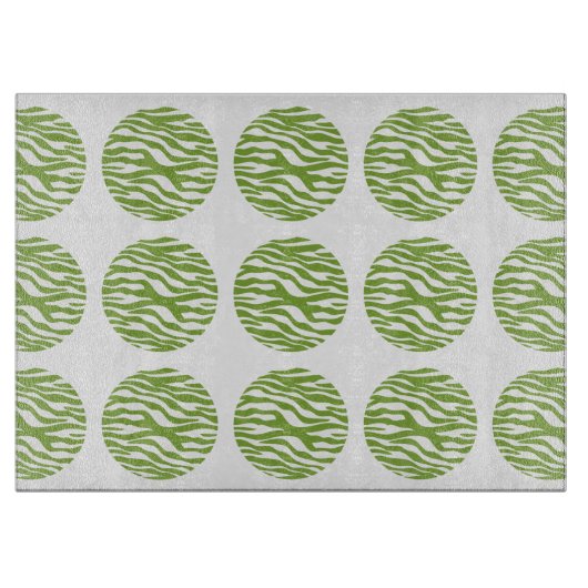 Planche À Découper Tableau de découpe Pois d'impression Zebra (Devant)