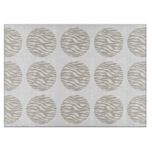 Planche À Découper Tableau de découpe Pois d'impression Zebra (Devant)