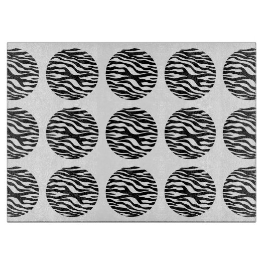 Planche À Découper Tableau de découpe Pois d'impression Zebra (Devant)