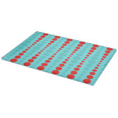 Planche À Découper Tableau de découpe rouge et turquoise rétro (Coin)