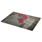 Planche À Découper Tableau de la grange de poulet rustique Rooster (Coin)