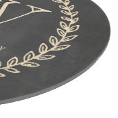 Planche À Découper Tableau de montage Monogramme Style Chalkboard (Coin)