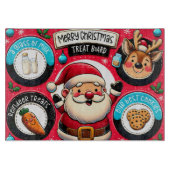 Planche À Découper Tableau de Noël pour Père Noël | Lait, cookies (Devant)