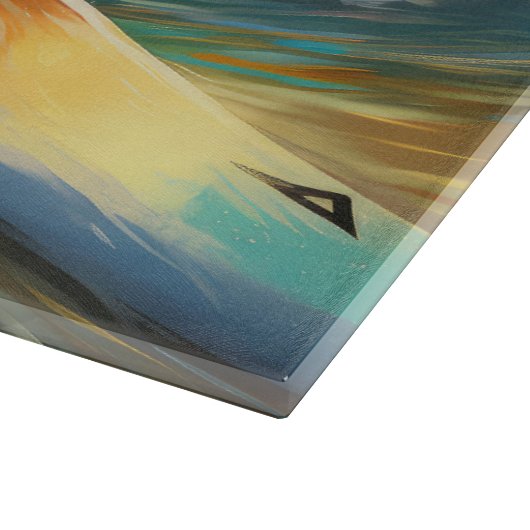 Planche À Découper Tableau de surf de plage beagle (Coin)