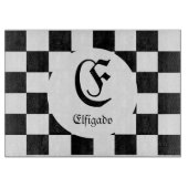 Planche À Découper Tableau décoratif d'échecs (Devant)