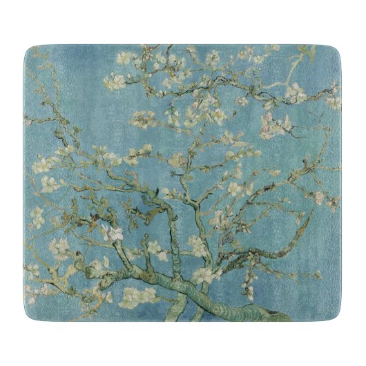 Planche À Découper Tableau des fleurs d'amandes de Van Gogh (Devant)