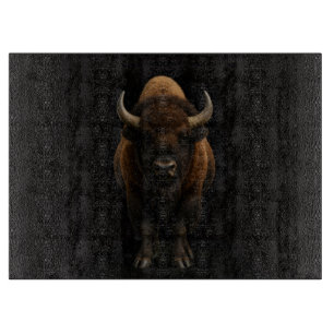 Planche À Découper Tableau en verre Black 4 Luxe Bison d'Amérique
