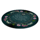 Planche À Découper Tableau Floral Coeur Personnalisé (Coin)