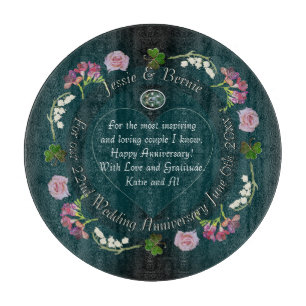 Planche À Découper Tableau Floral Coeur Personnalisé