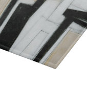 Planche À Découper Tableau noir et blanc Abstrait (Coin)