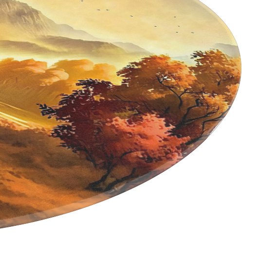 Planche À Découper Tableau Paysage Automne-68754 (Coin)