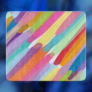 Planche À Découper Taches de couleur diagonales, peinture Abstraite