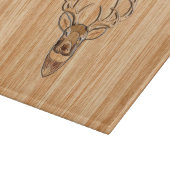 Planche À Découper Tail blanche Tête de cerf bois conception du grain (Coin)