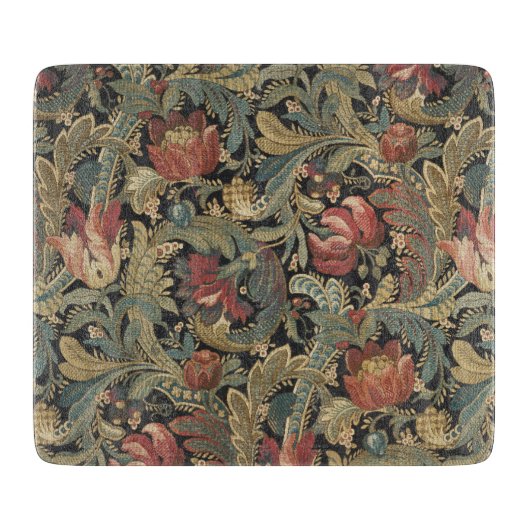 Planche À Découper Tapisserie florale riche Brocade Antique Classique (Devant)