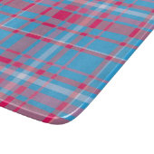 Planche À Découper Tartan bleu et rouge (Coin)