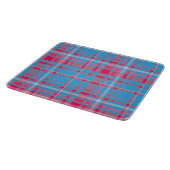 Planche À Découper Tartan bleu et rouge (Coin)