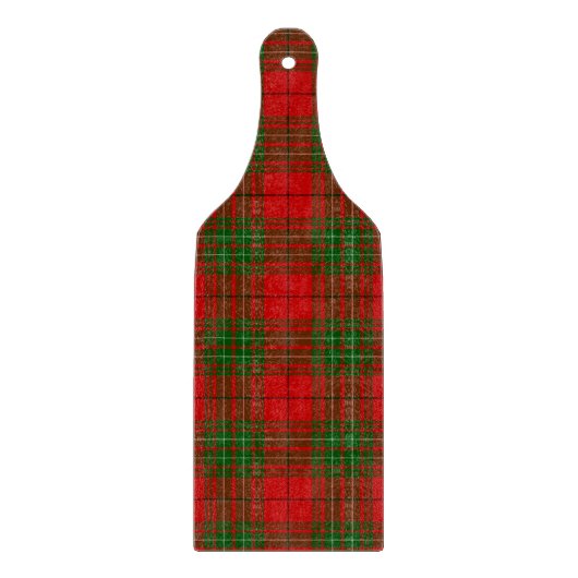 Planche À Découper tartan Comyn rouge vert carreau (Devant)
