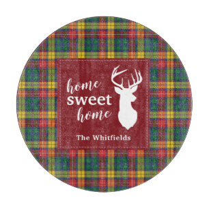 Planche À Découper Tartan de Noël personnalisé Clan Buchanan Plaid