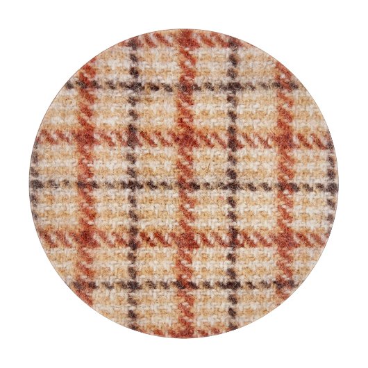 Planche À Découper Tartan Design : Texture Textile Classique. (Devant)