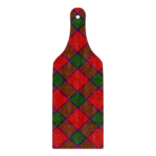 Planche À Découper tartan Robertson rouge vert carreau (Devant)