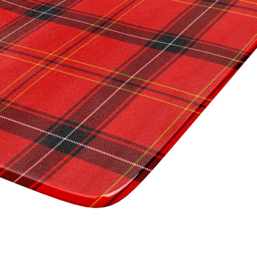 Planche À Découper Tartan rouge écossais (Coin)