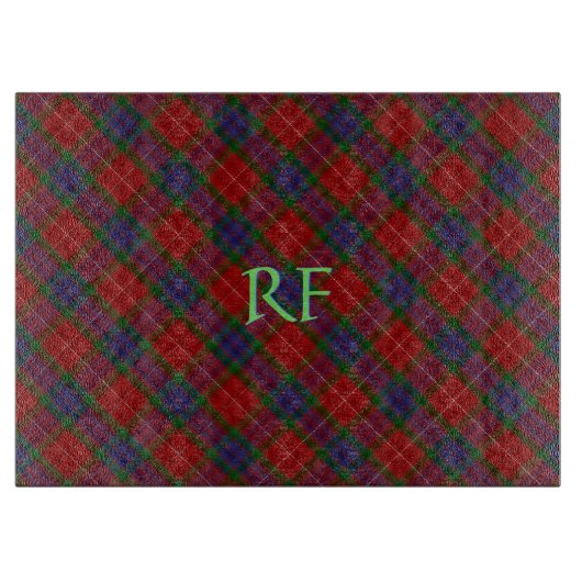 Planche À Découper Tarte officielle Fraser avec monogramme / initiale (Devant)