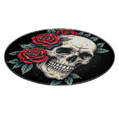 Planche À Découper Tatouage Rose du crâne (Coin)
