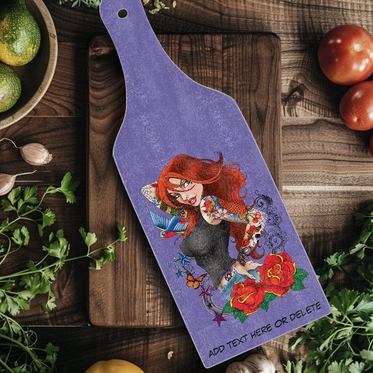 Planche À Découper Tatouages de femme rousse