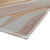 Planche À Découper Taupe marbré et crème brillante (Coin)